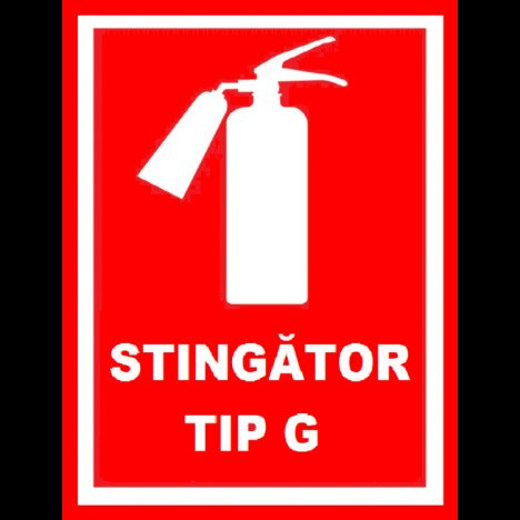 Placuta pentru stingator tip g